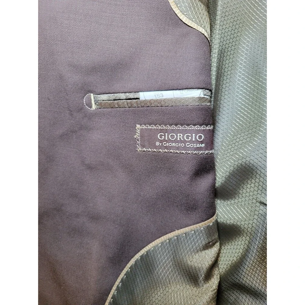 Giorgio Gosani Wool Cashmere Chocolate Brown Men's 42S Blazer Jacket Sport Coat‎